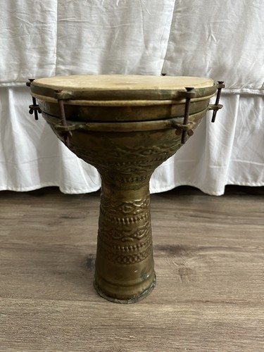 Antique vintage embossed brass - embossed,